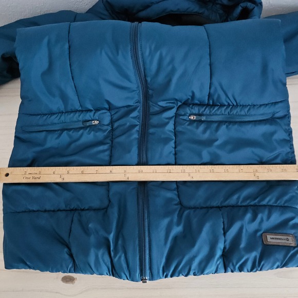 Merrell Insulated Hooded Jacket Teal M Select Regulate Warm Puffer Coat M - Picture 11 of 16